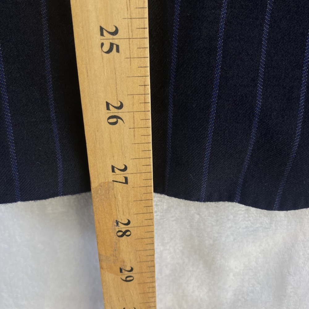 Vintage 1990s Ralph Lauren Collection Classics Sz 6 Blue Striped Wool SEE NOTES - Picture 12 of 14